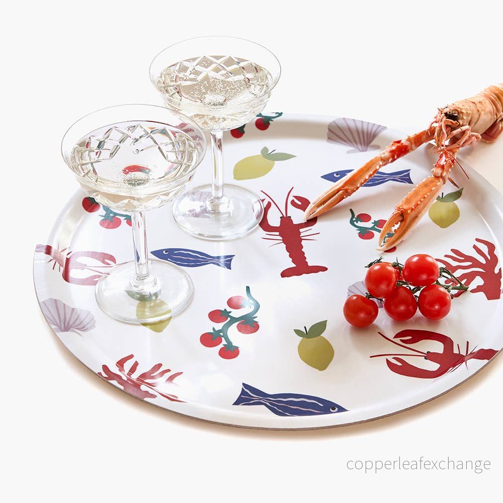 "Seaside Lunch" Rund Serveringsbricka - 38 cm - Bild 2