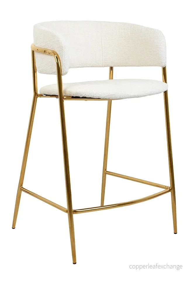 Barstolar DELTA 65 vit chenille Barstolar DELTA 65 vit chenille