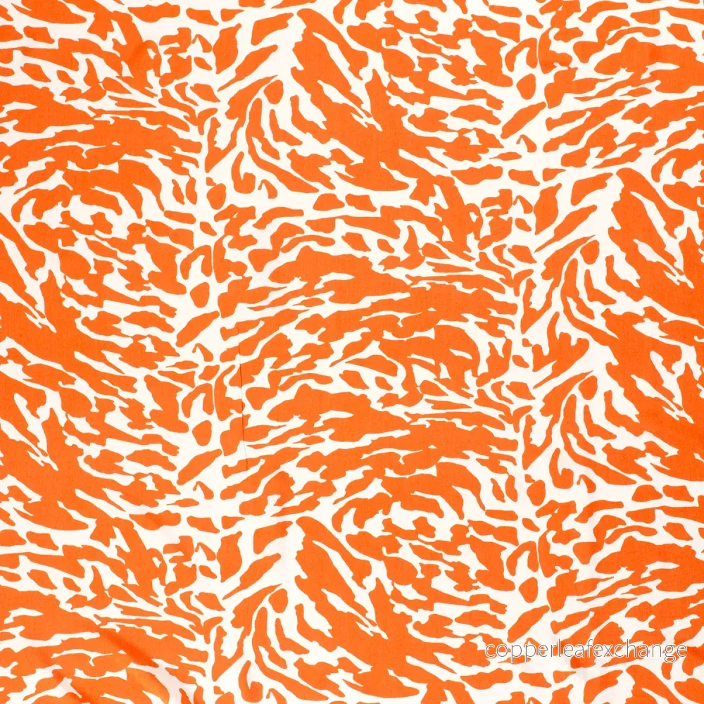 Patterned Viscose - Poplin - Camouflage - Orange - Bild 2