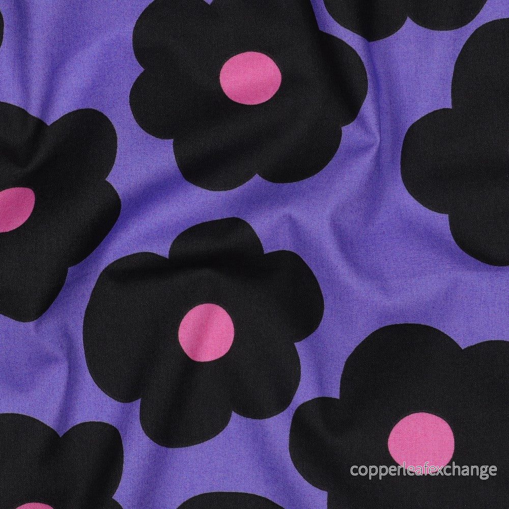 Nerida Hansen - Fine Poplin - Big Flower - Cotton - Purple - Bild 2