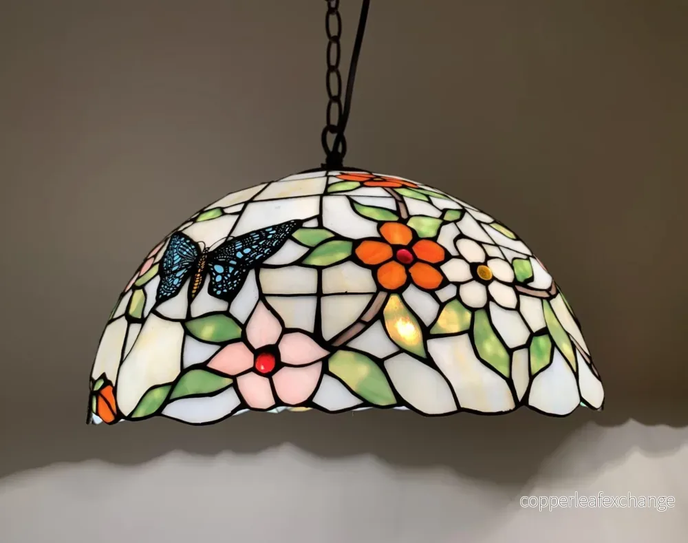 PHUKET Tiffany Bordlampa. H:45cm - Bild 2