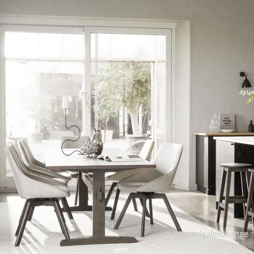 Stol Alison med snurr. Brun ek, 2-pack - Bild 2