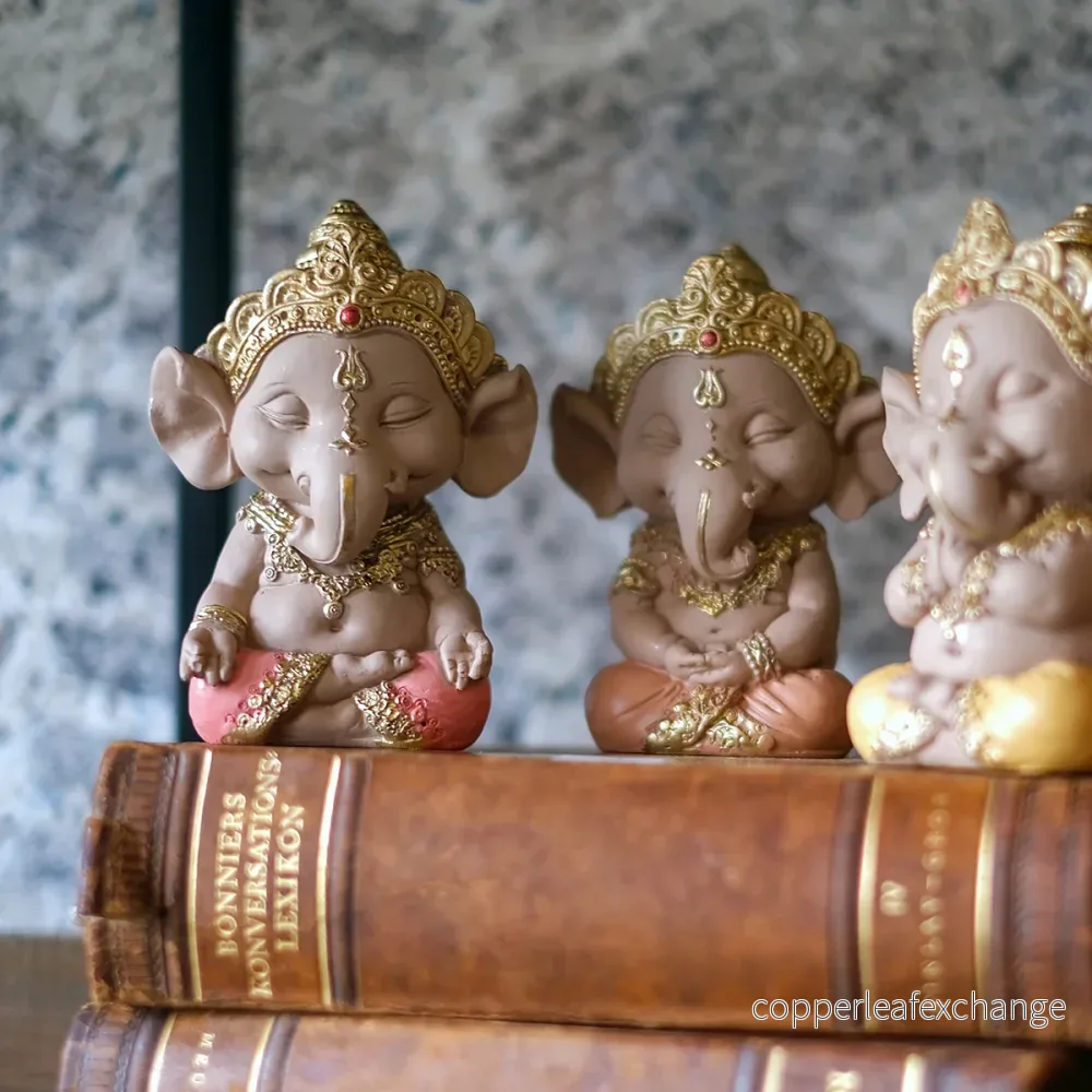 Mini-Ganesha (set om 3) Mini-Ganesha (set om 3)