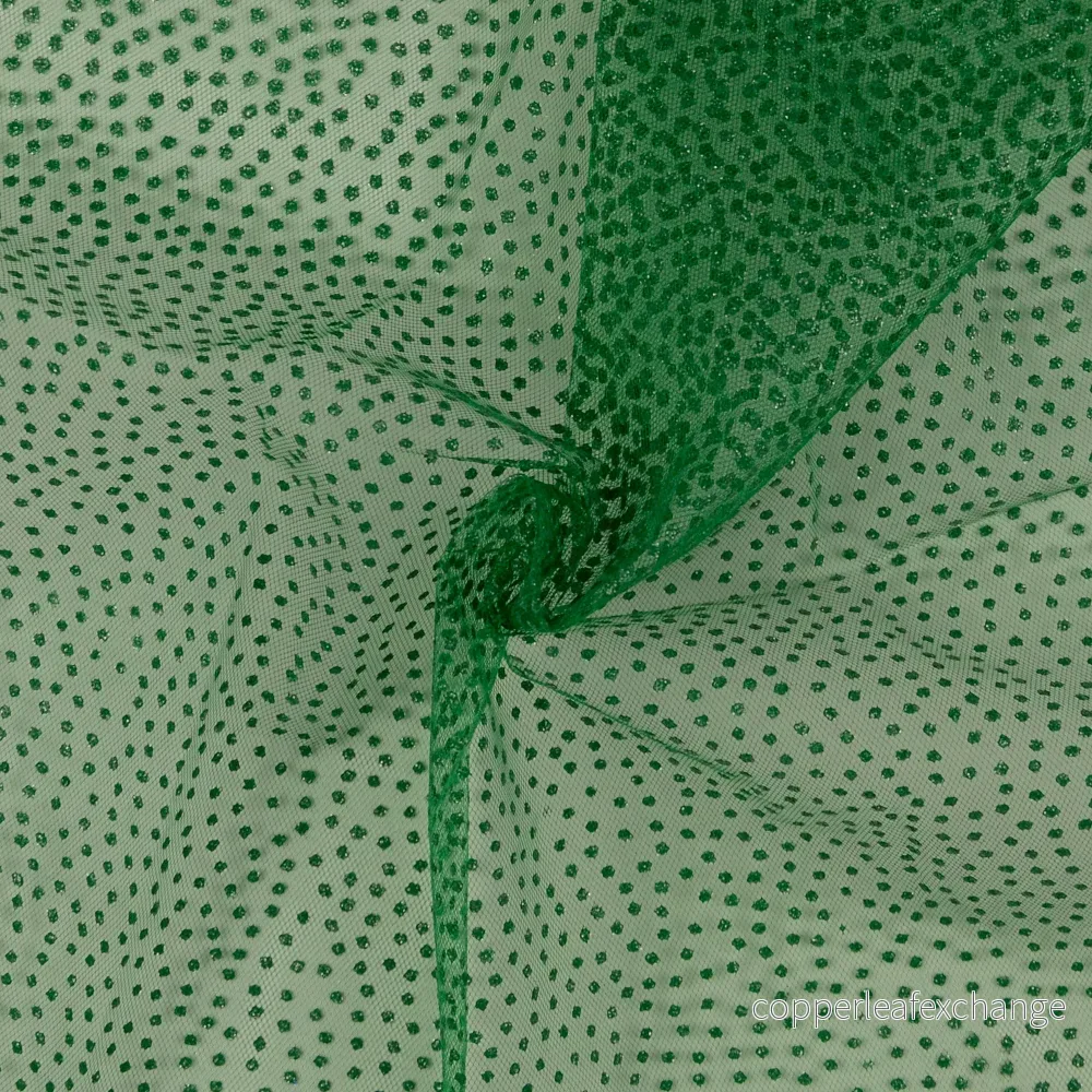 Mesh – Dotted – Glitter – Forest green – 5034 Mesh – Dotted – Glitter – Forest green – 5034