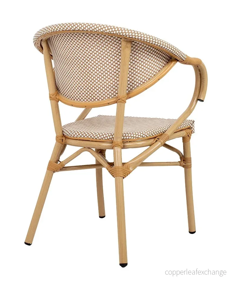 Trädgårdsstol - BISTRO PARIS, ljusbrun/rotting - Bild 3