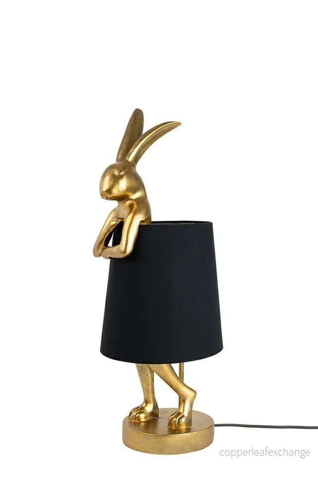 Bordslampa KARE – RABBIT 50 cm, svart/guld Bordslampa KARE – RABBIT 50 cm, svart/guld