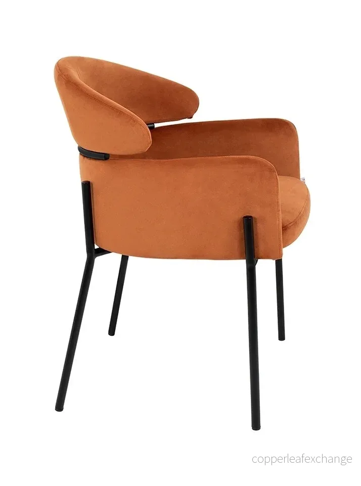 KARE stol ALEXIA Sammet orange - Bild 2