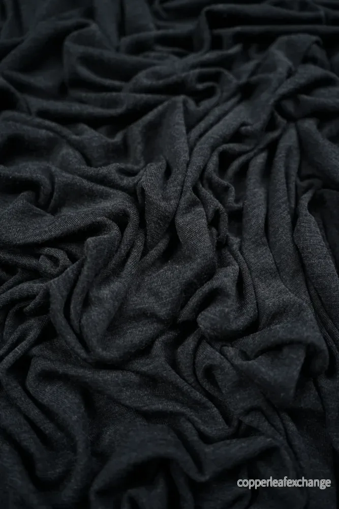 Deadstock – Jersey – Merino wool – Silk – Dark gray – DT22