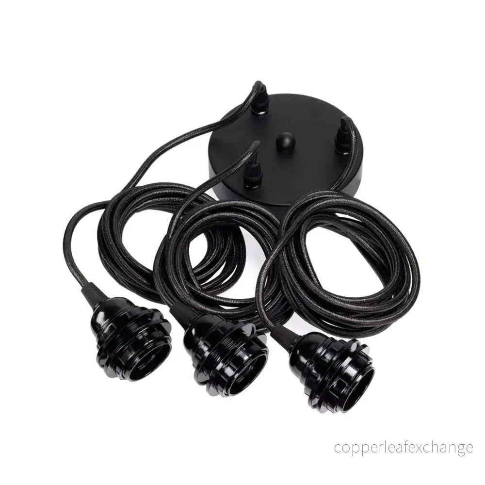FITTING LAMPS CEILING – Black 3 Fittings