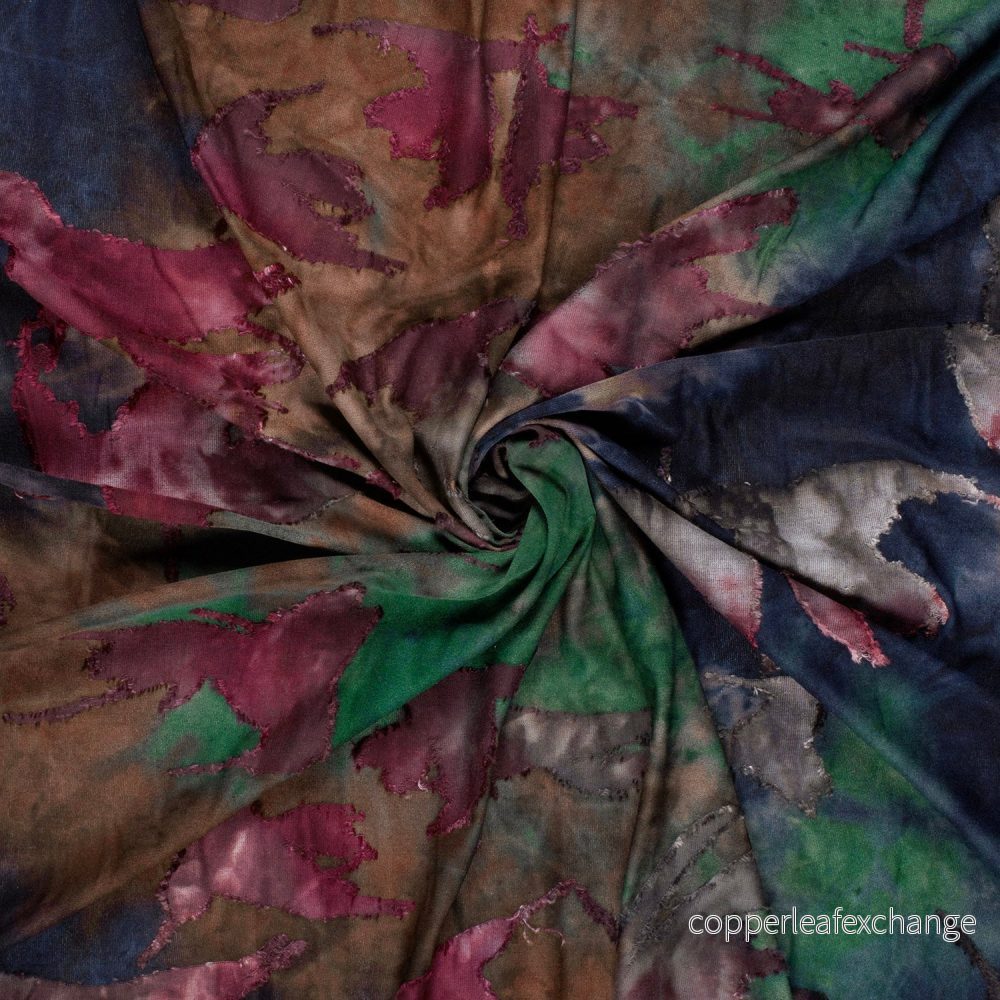 Burnout Jacquard - Tie Dye - Abstract - Eggplant - 046 - Bild 3