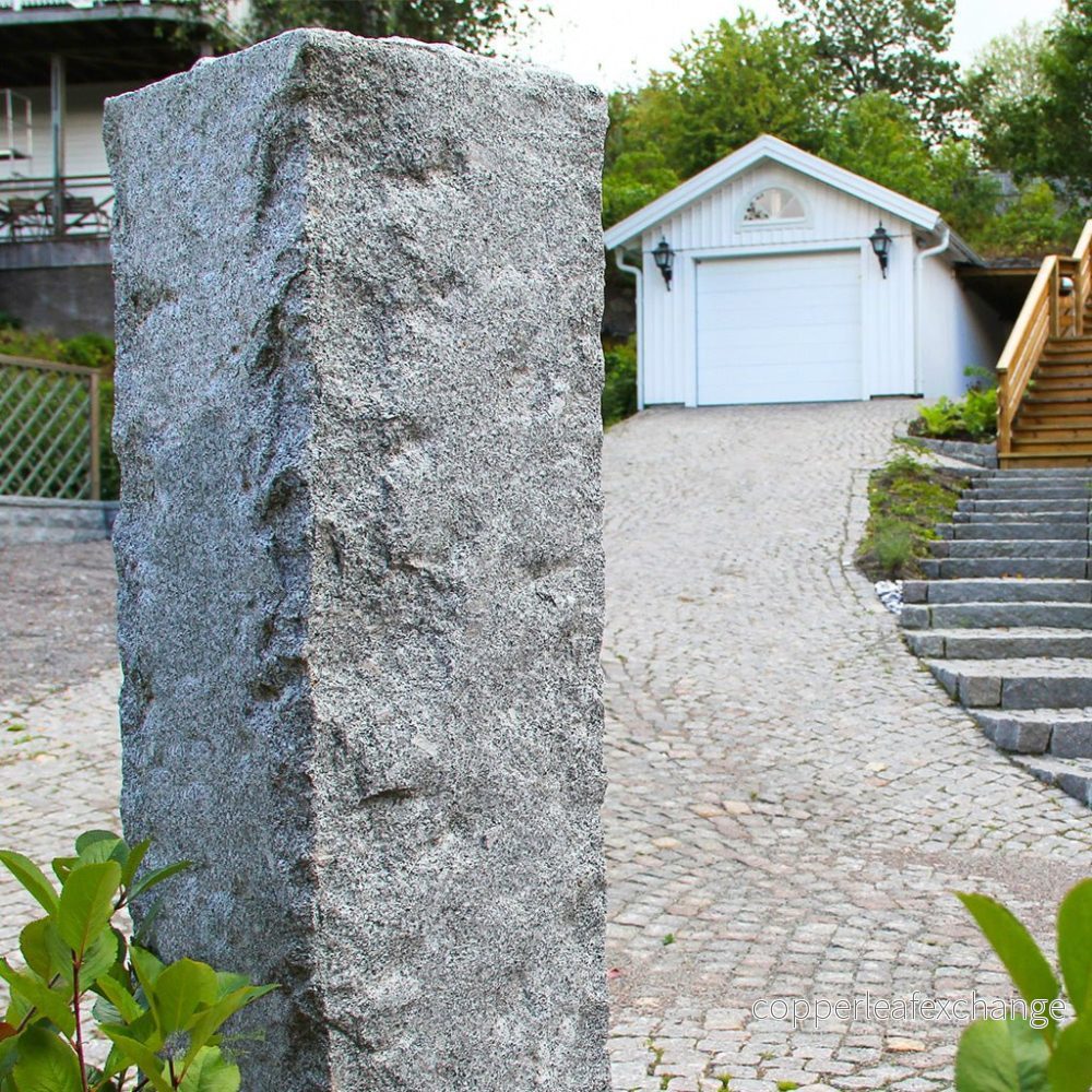 Granitstolpe Bergama Grå Rustik 2300x400x400 - Bild 2