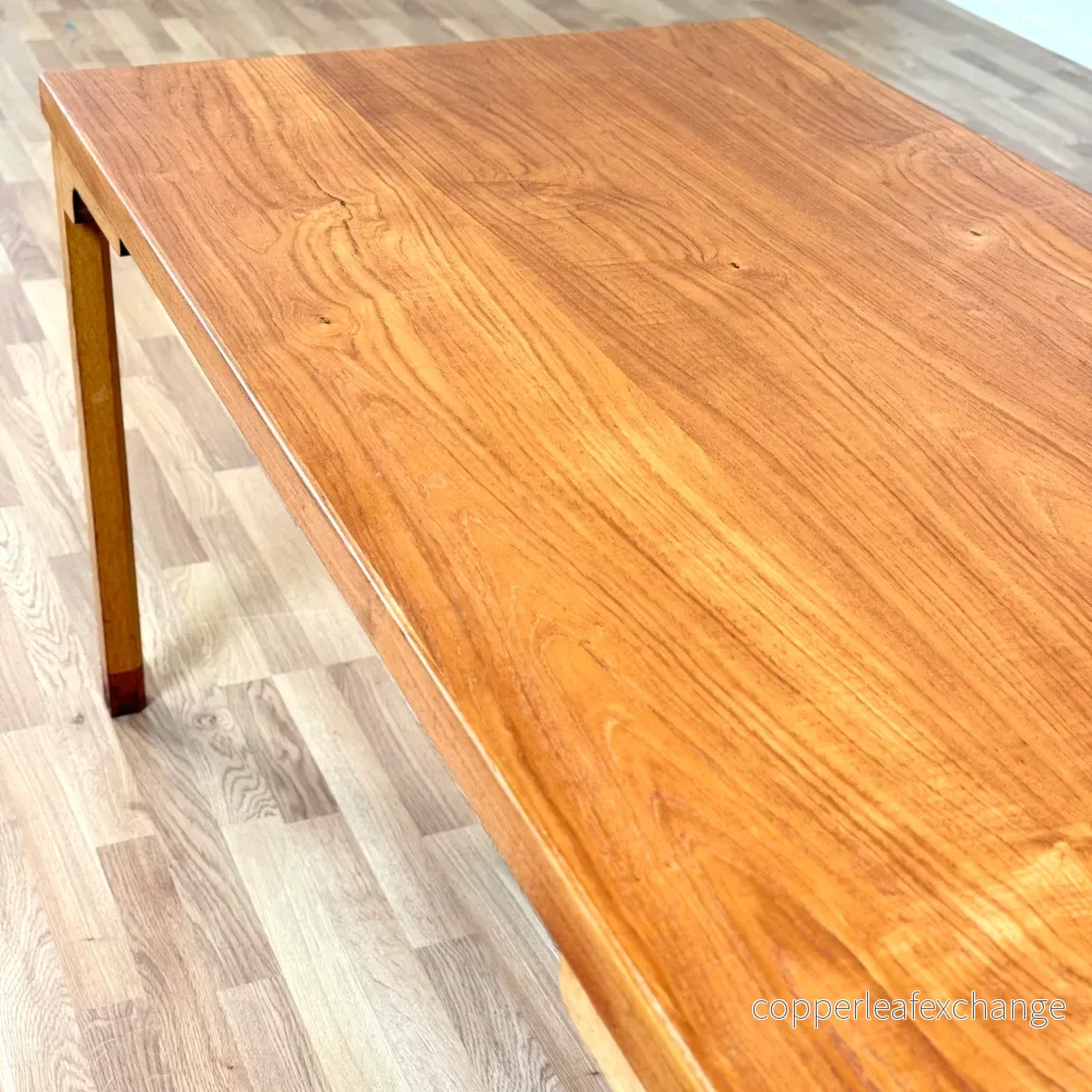 Danskt matbord i teak och ek - Bild 2