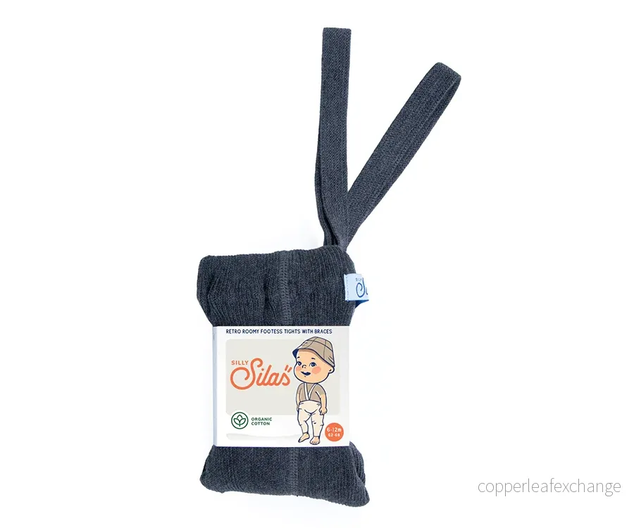 Silly Silas – Roomy Footless tights, Dark Grey Blend