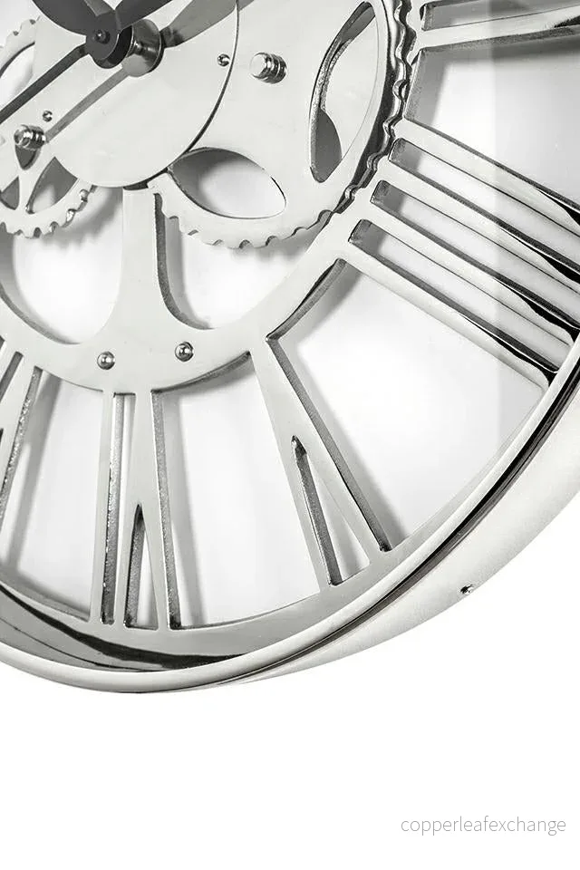 Väggklocka KARE DESIGN - GEAR SILVER, 60 cm - Bild 3