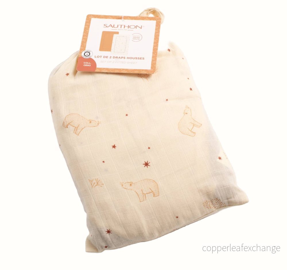Dra-på-lakan i ekologisk muslin 2-pack – Orsino - Bild 3