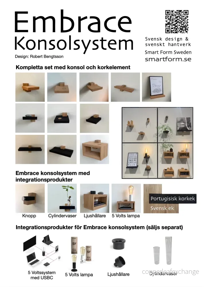 Embrace konsol i svensk svartbetsad furu, välj önskad variant - Bild 2