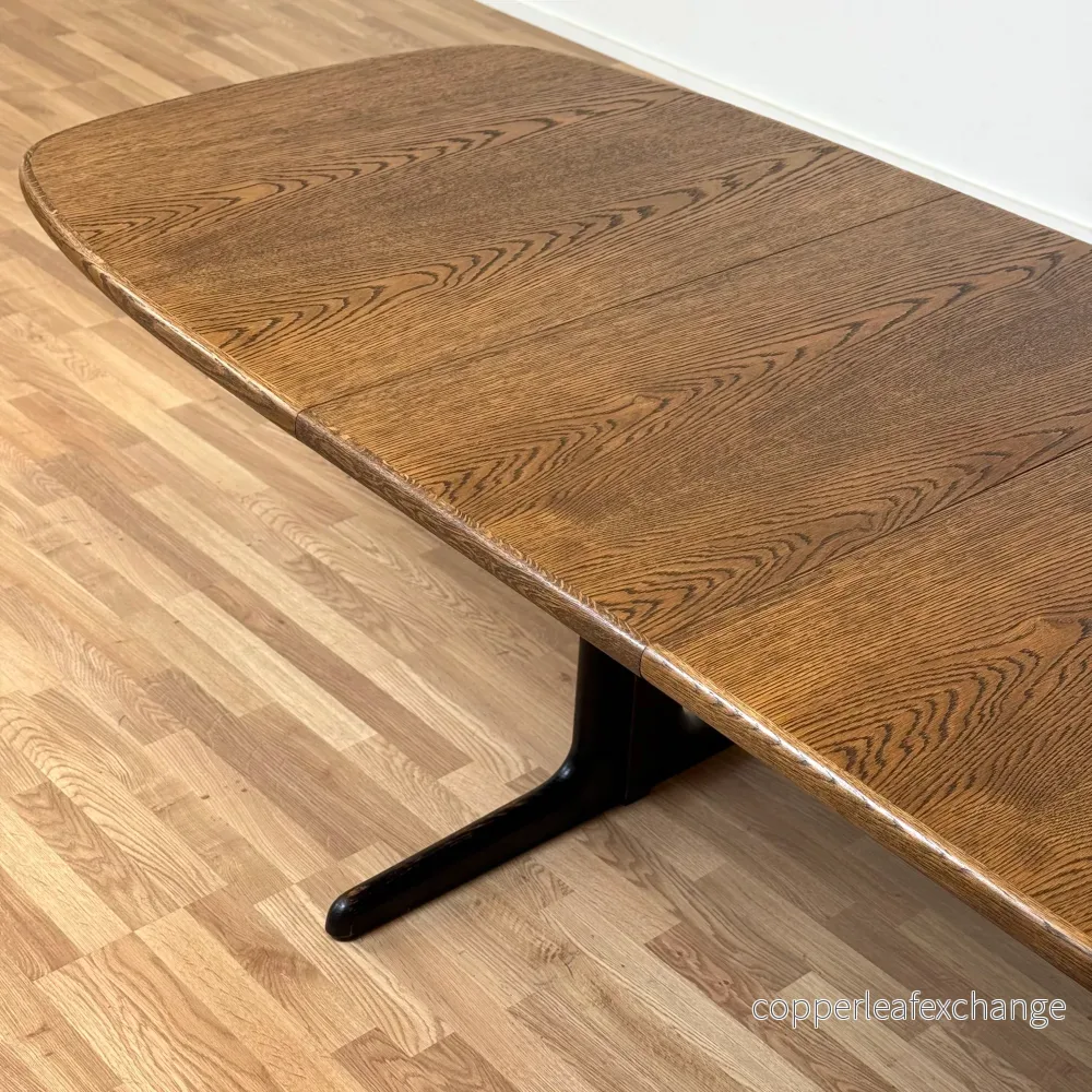 Dansk oval matbord i ek med 2 förlängningar från Skovby - Bild 3