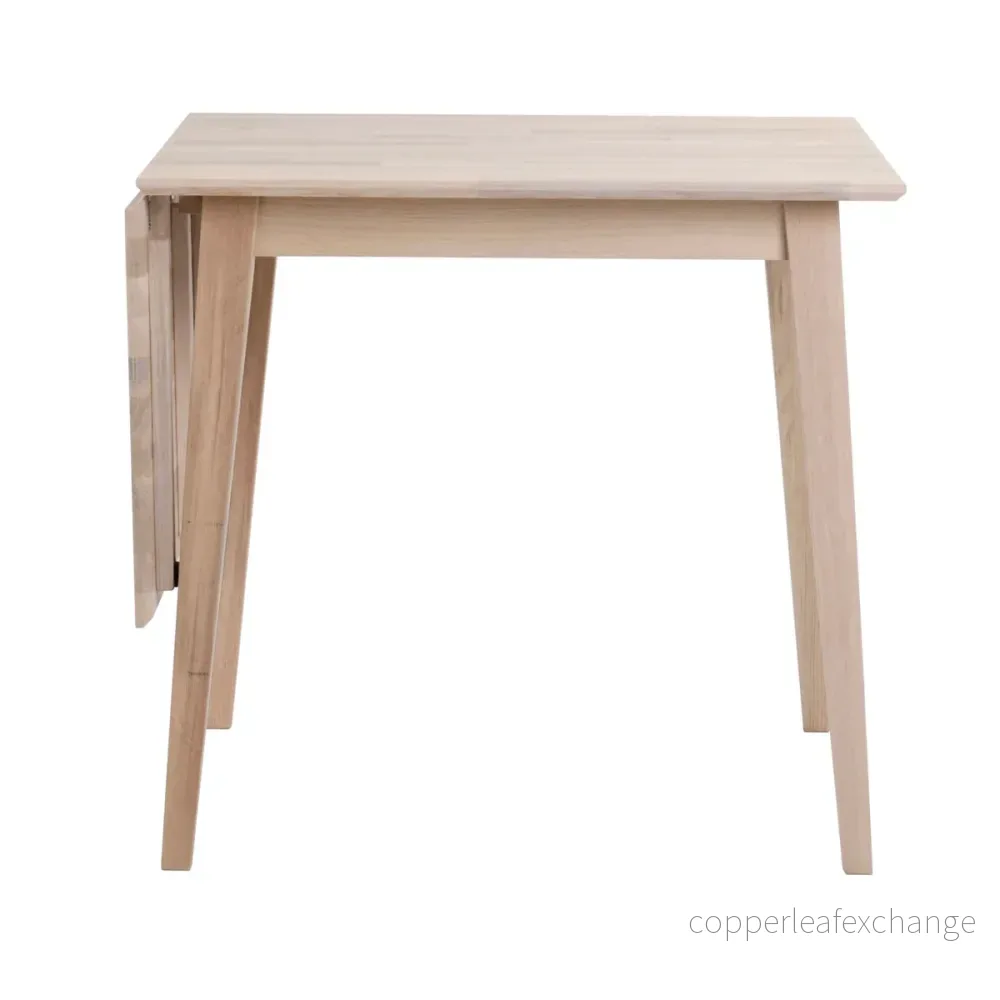 Klaffbord Filippa 80 x 80 cm, vitpigmenterad ek - Bild 2