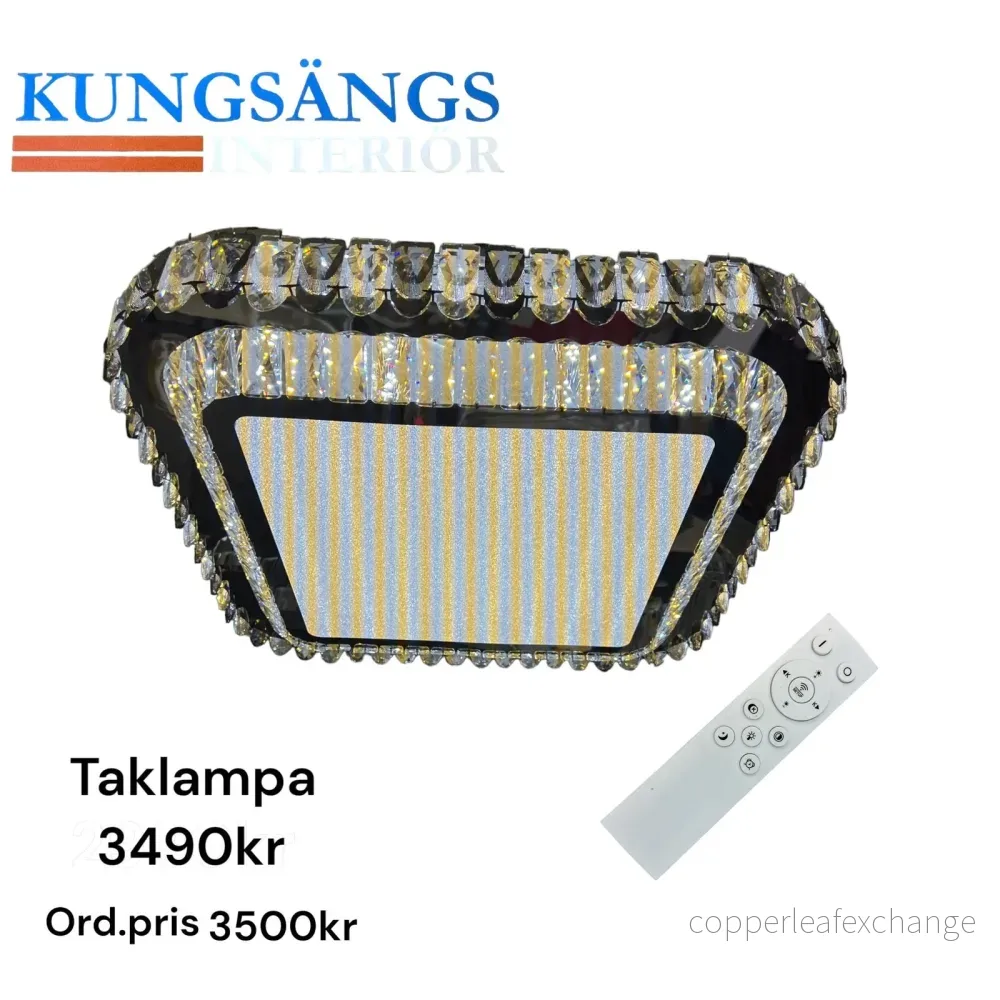 Taklampa_2 led med fjärrkontroll