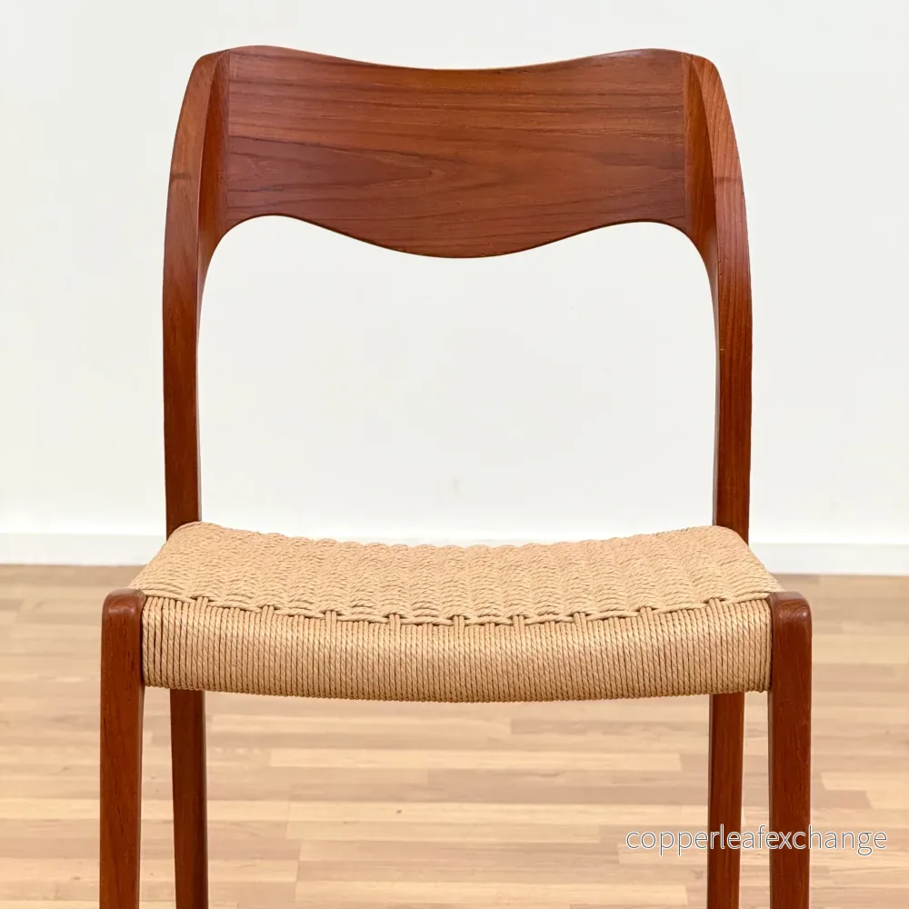 Set om 6 NIELS O. MØLLER, modell '71', i teak, 1950-60-tal, Danmark - Bild 2