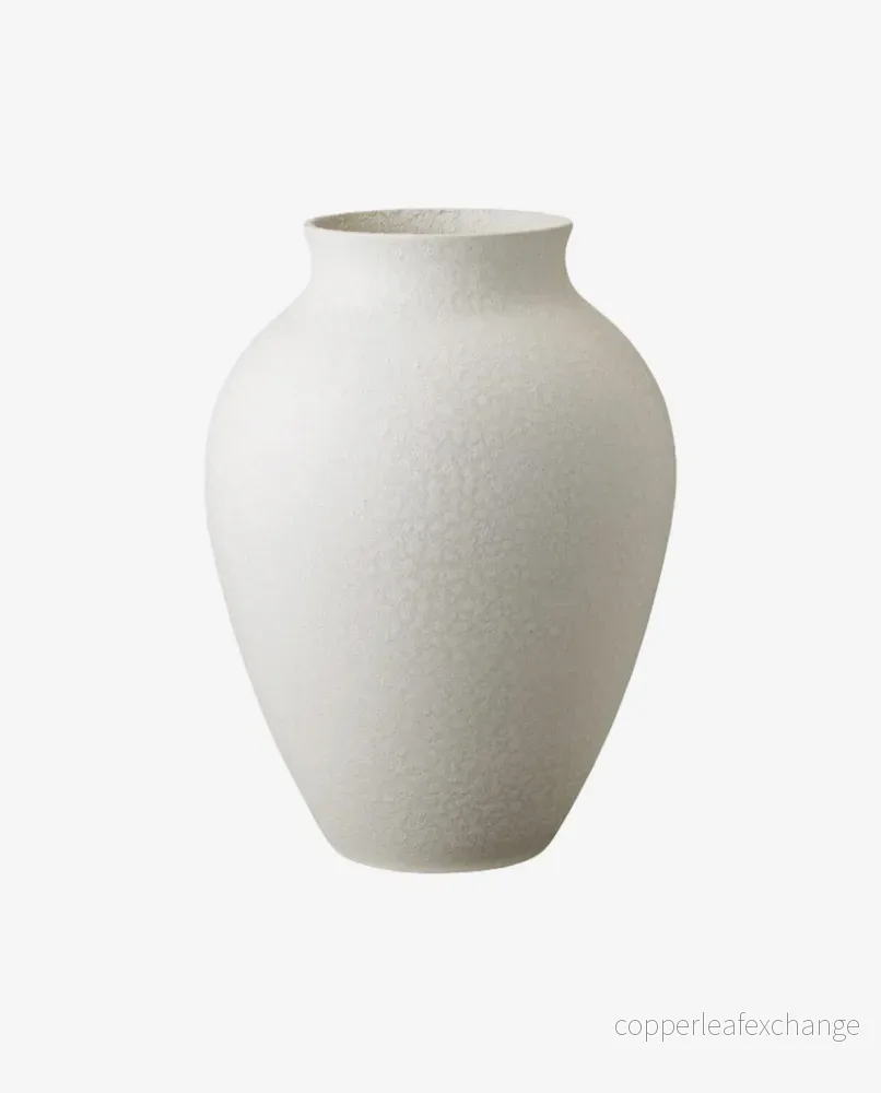 Vas vit spräcklig H 20 cm