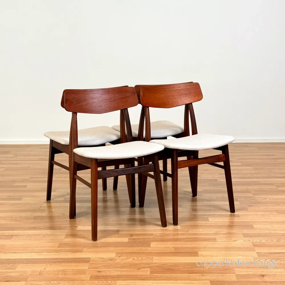 Set om 4 matstolar i teak från Farstrup, 1950-60-tal, Danmark