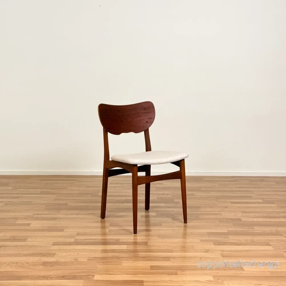 Set om 4 matstolar i teak och ek, 1950-60-tal, Danmark - Bild 2