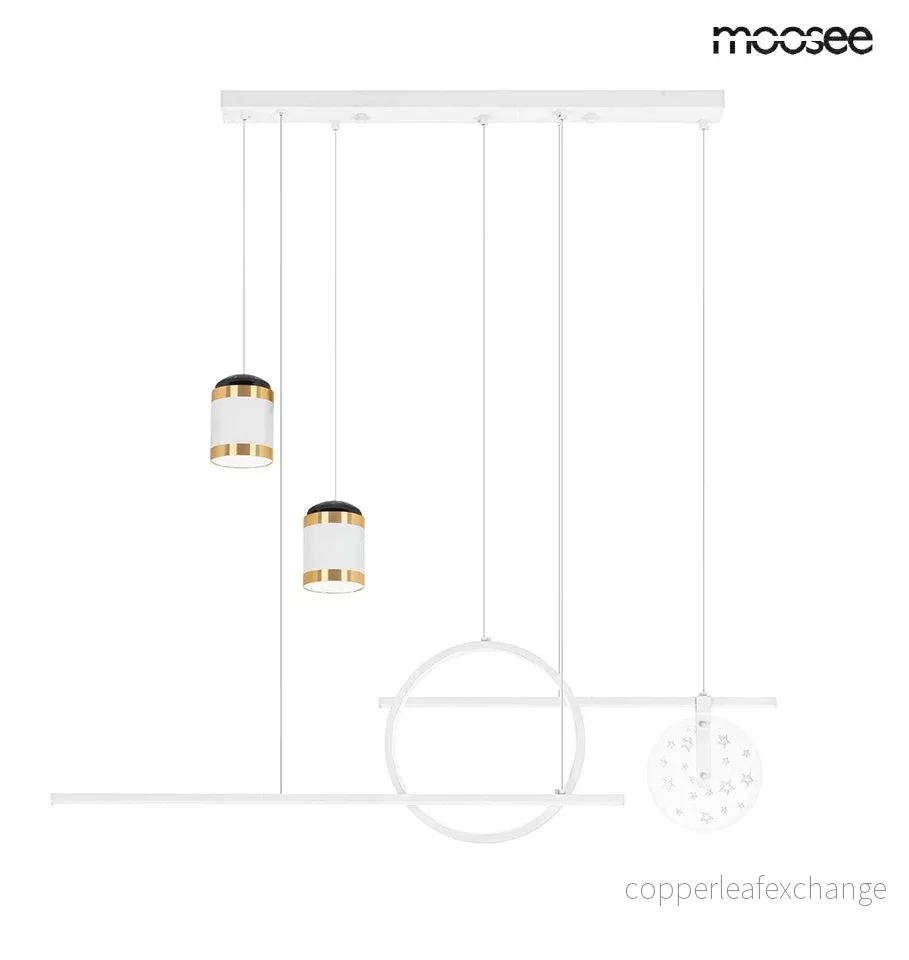 Taklampa MOOSEE - STARS, vit