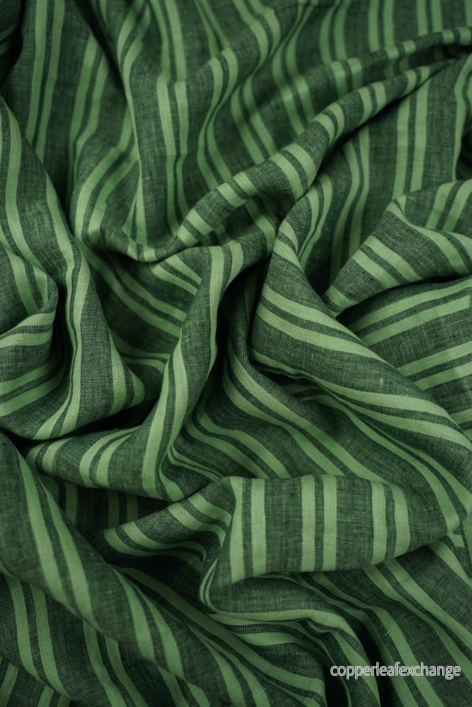 Deadstock – 300 cm wide – Linen – Stripe – Green – DI61 Deadstock – 300 cm wide – Linen – Stripe – Green – DI61
