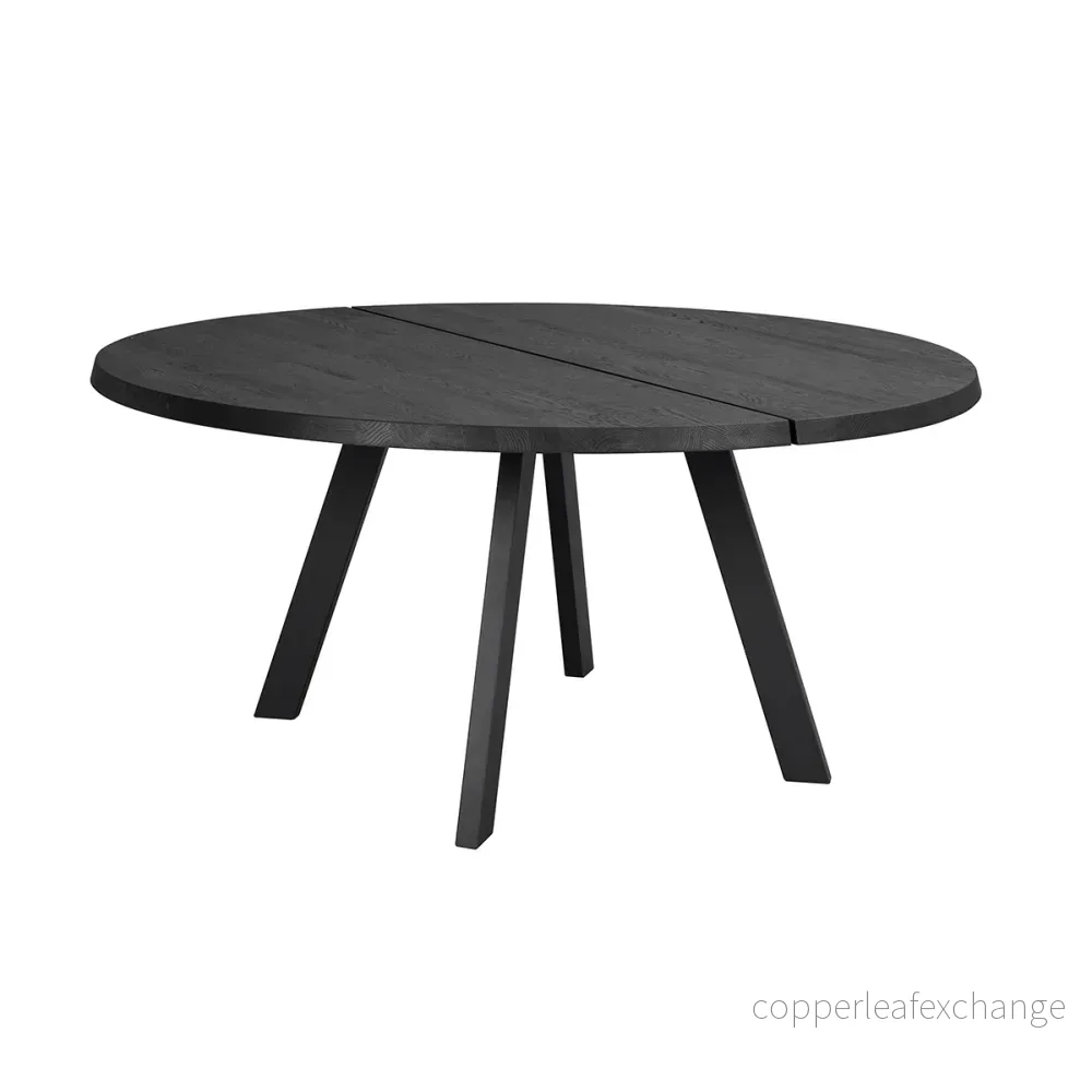 Matbord Fred Ø160 cm, Svartlackad ask Matbord Fred Ø160 cm, Svartlackad ask