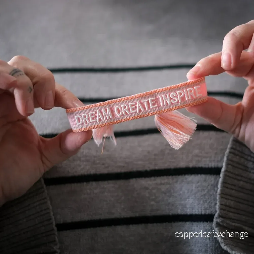 Boho-armband: dream create inspire Boho-armband: dream create inspire