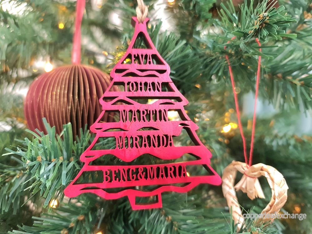 Personlig julgran med namn