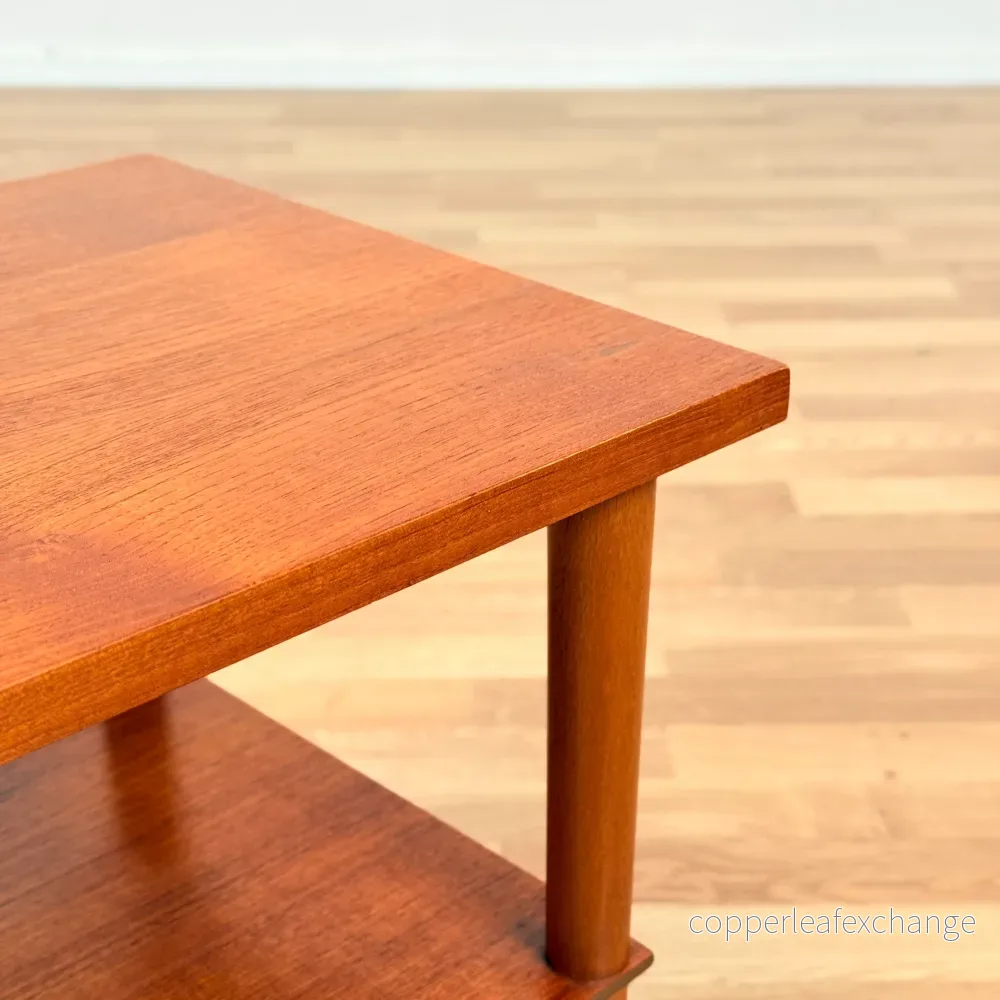 Dansk sidobord i teak och bok - Bild 3