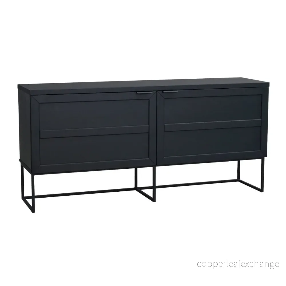 Sideboard Everett, Svartlackad ek - Bild 3