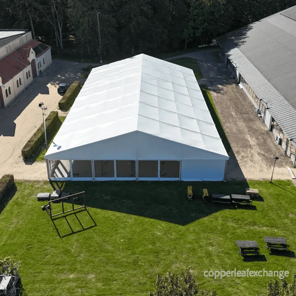 Eventtält 15 m bredd – 3 m benhöjd (pris per m²)