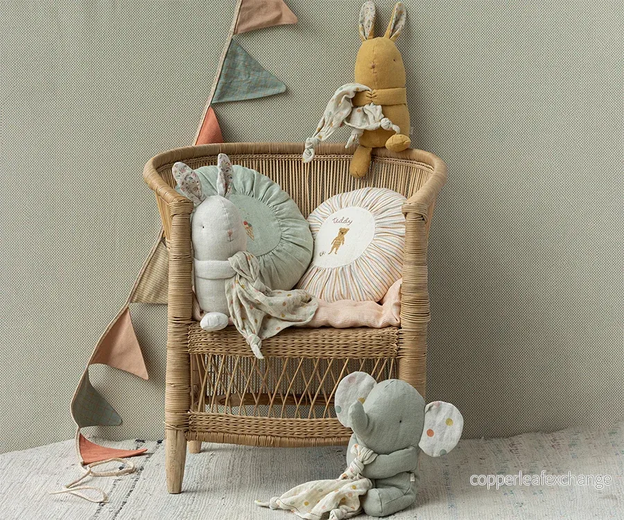 Maileg – Gul kanin med snuttefilt och speldosa, Lullaby friends senapsgul baby gosedjur - Bild 2