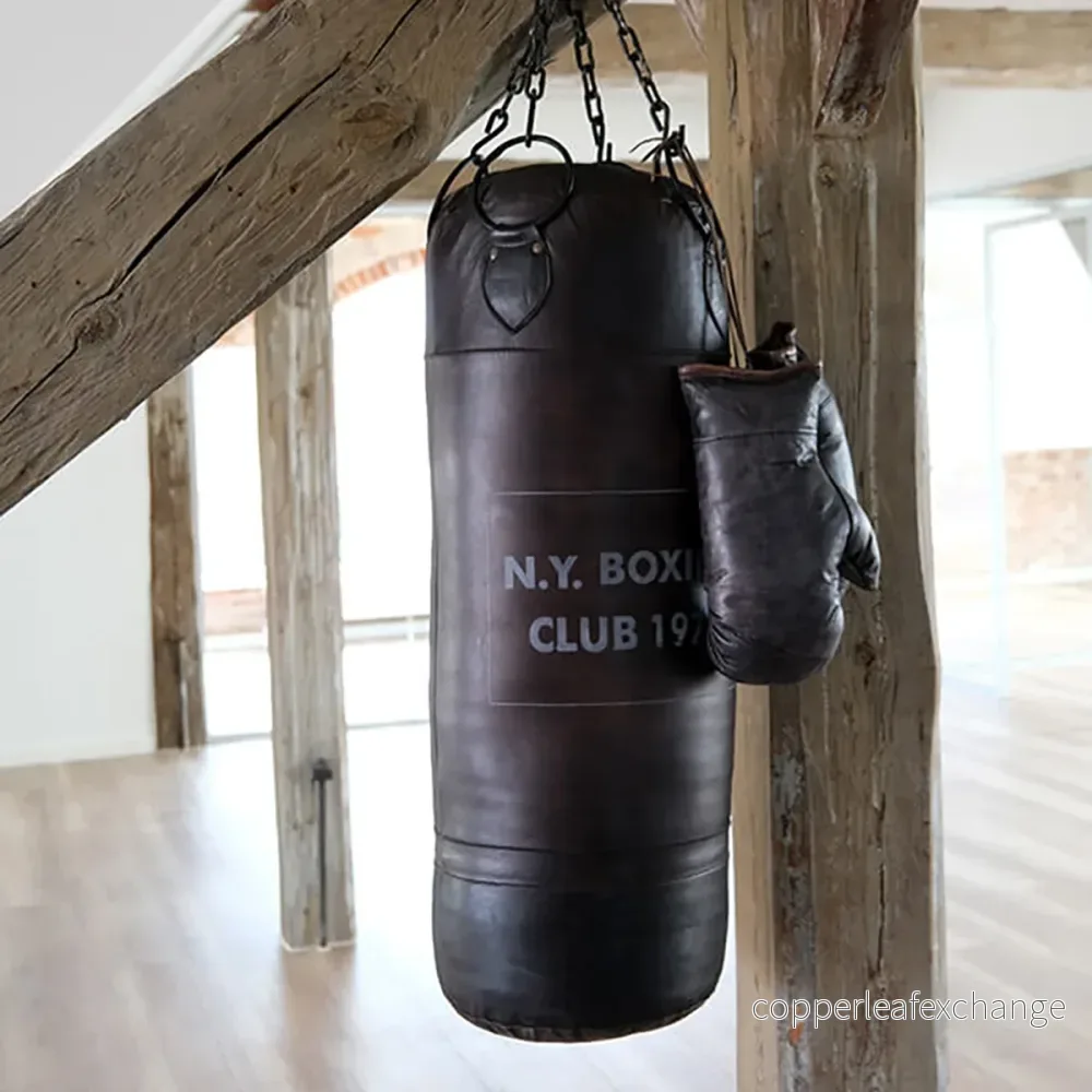 Boxningssäck vintage svart