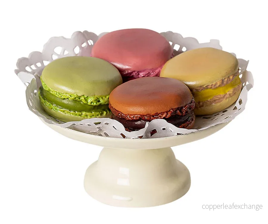 Maileg – Macarons et Chocolat Chaud på Kakfat med låda - Bild 3