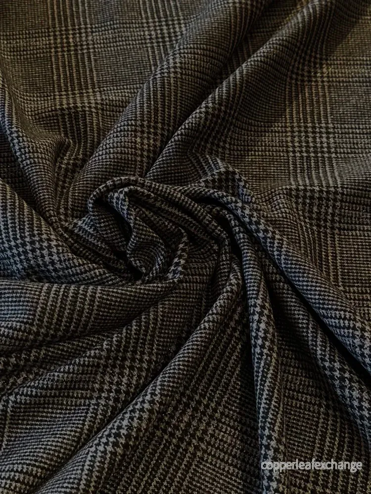 Deadstock – Coat – Lurex Thread – Glitter – Check – Gray – DY49