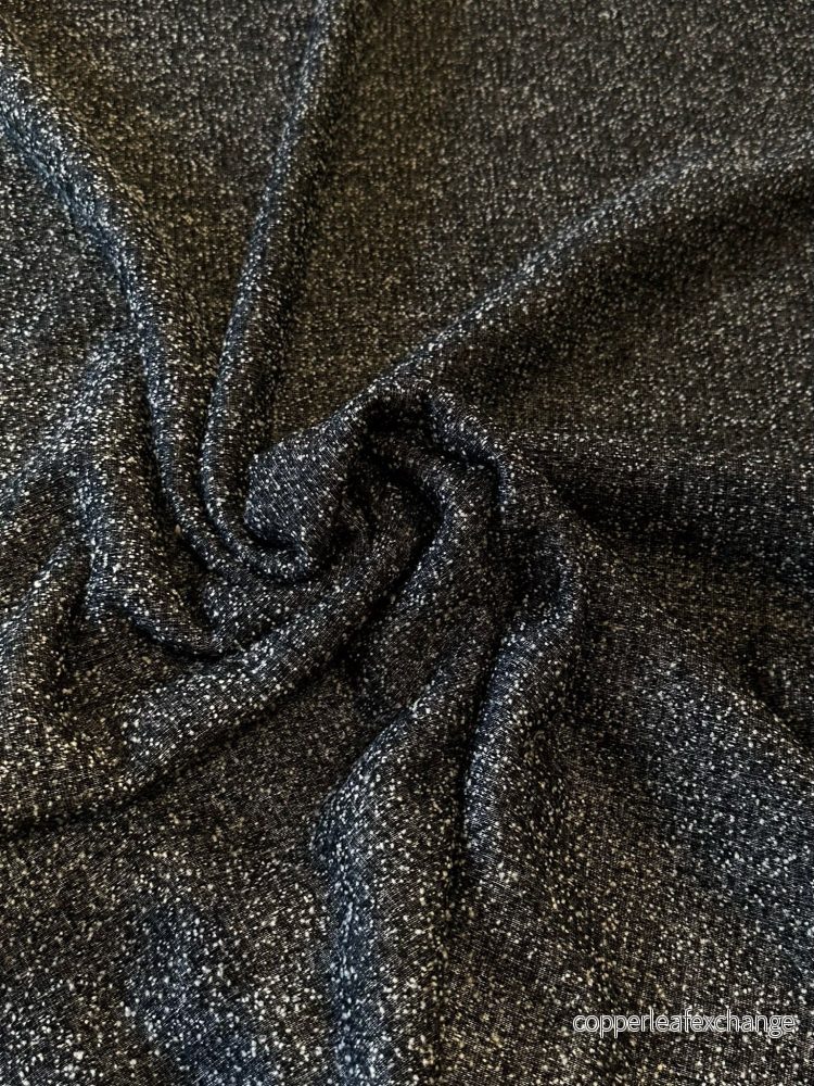 Deadstock Wool ”Bouclé-ish” Bubbly Structure Black Gray Heather DS105 Deadstock Wool ”Bouclé-ish” Bubbly Structure Black Gray Heather DS105