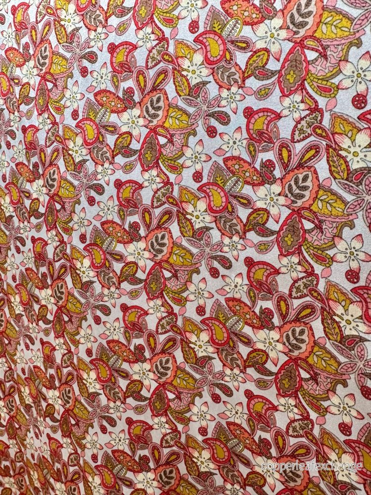 Liberty Silk Satin Lemon Flowers
