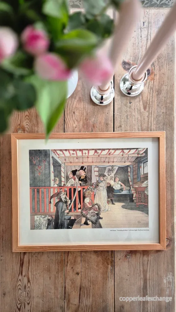 Tavla ”Namnsdag på härbret” – Carl Larsson Tavla ”Namnsdag på härbret” – Carl Larsson