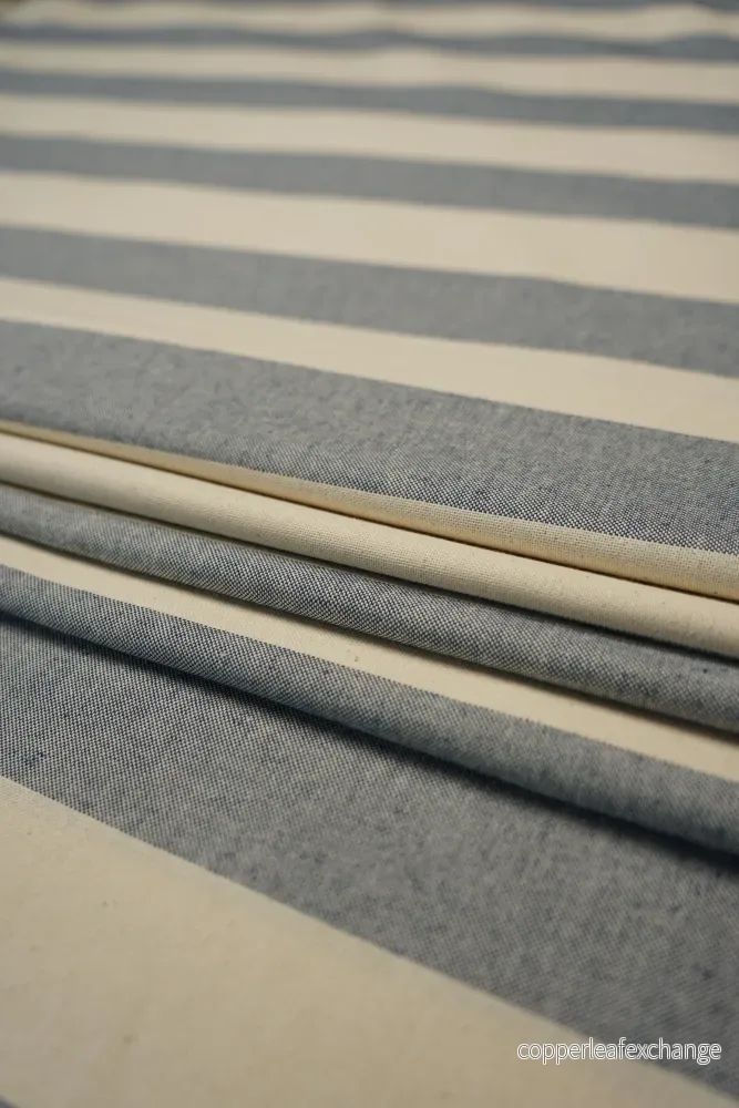 Patterned – Curtain – Furnishing – 280 cm wide – Blue, creme – Rayas Laurito Marino – 4