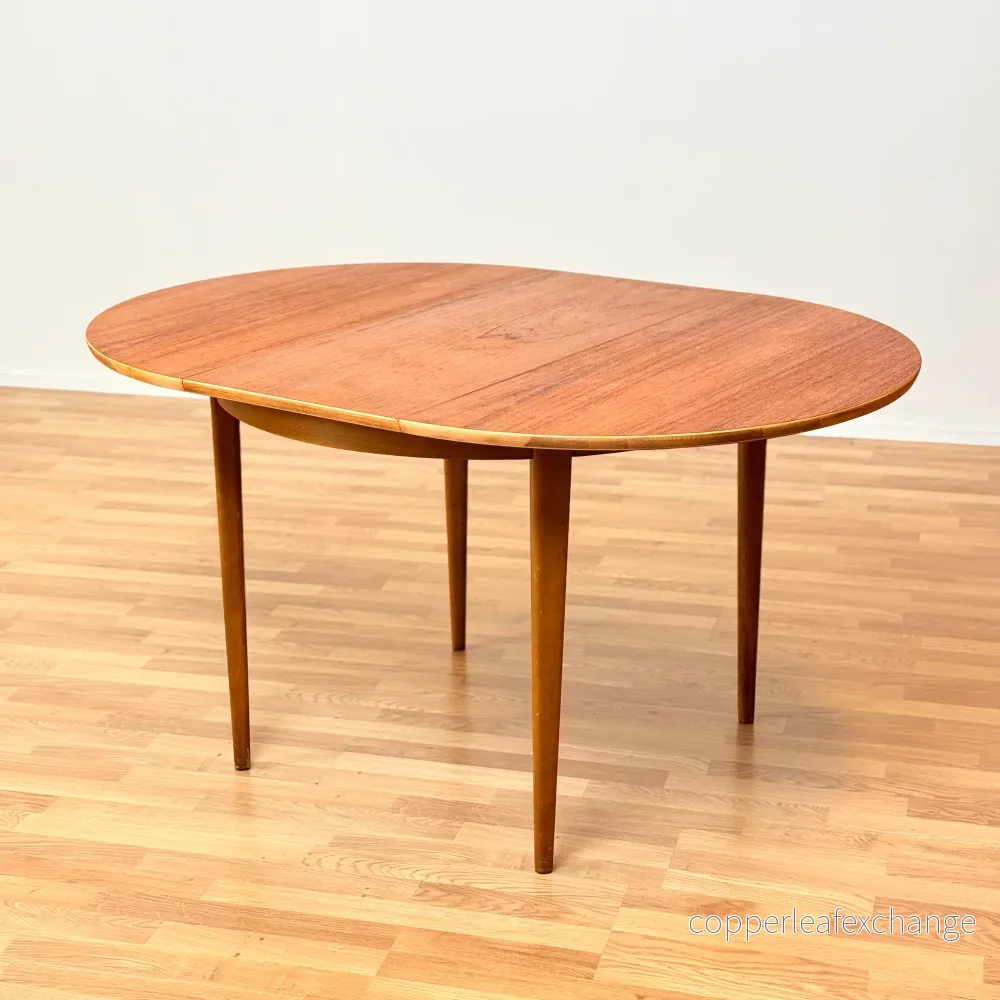 Svenskt runt matbord i teak - Bild 2