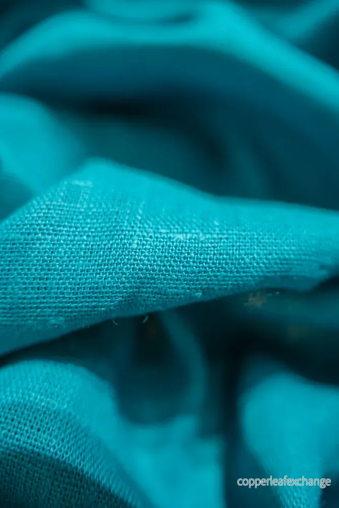 Textured linen fabric - Turquoise (light) - 0264 - Bild 3