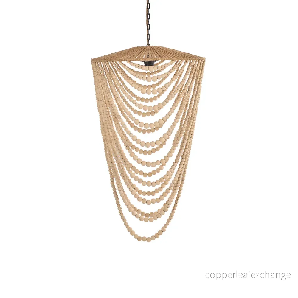 THE WOODEN BEAD CHANDELIER - Natural L