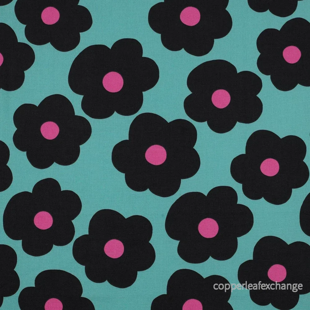Nerida Hansen – Fine Poplin – Big Flower – Cotton – Sea Blue Nerida Hansen – Fine Poplin – Big Flower – Cotton – Sea Blue