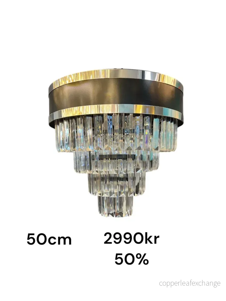 kristall led taklampa