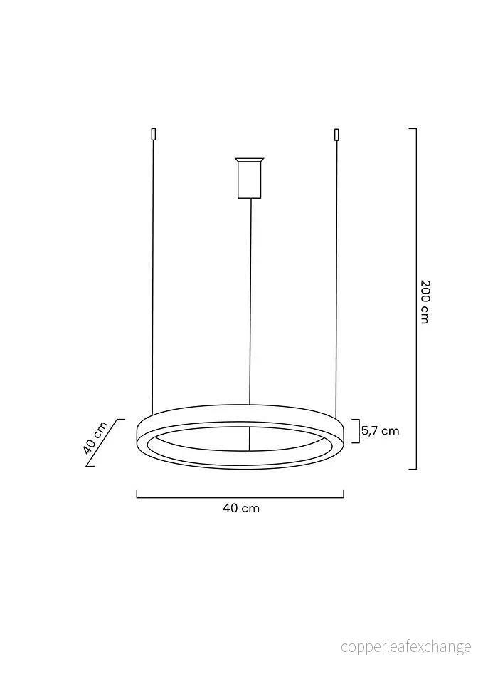 MOOSEE hängande lampa RING 40 guld - Bild 3