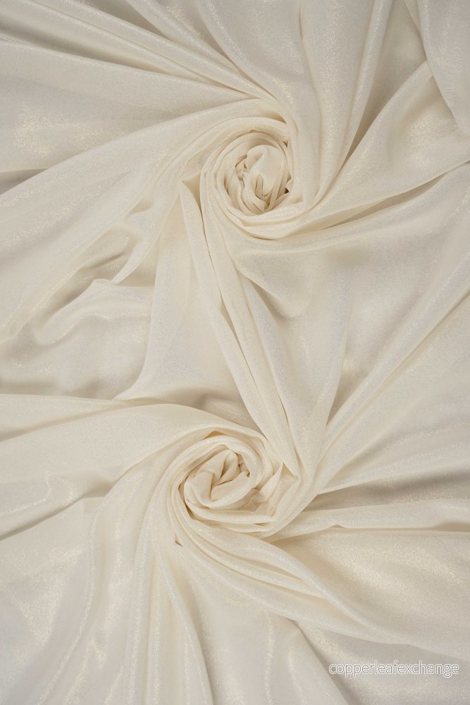Smog Foil - Chiffon - Shimmering - Off-white, Gold - 2626 - Bild 2